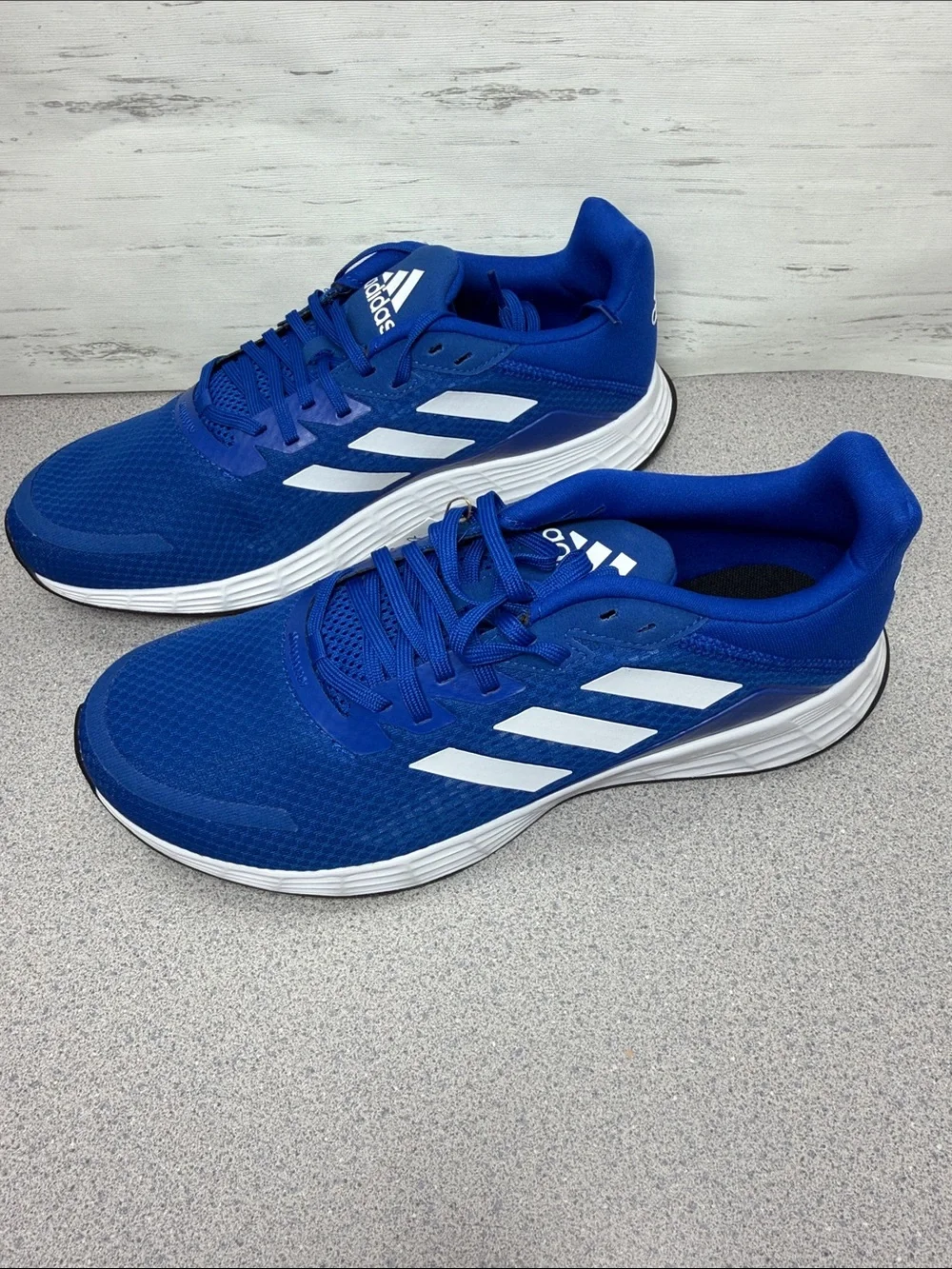 adidas Royal Blue Athletic Running Shoes with White Stripes